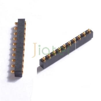 2.5mm Pitch 10Pin Spring Loaded Connector used in Wire free, Rechargeable Device