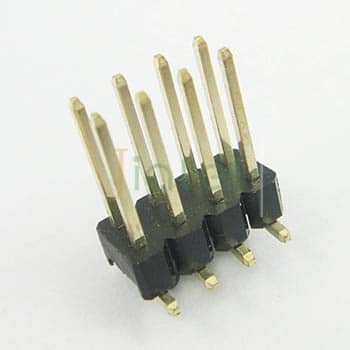 2.54mm Pitch dual row ,locating post SMT PCB Male header