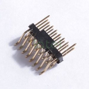 2.54mm Double Row Right Angle SMT Pin Header with Pick up cover