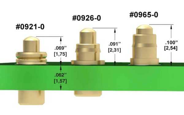 SMT Single Pogo Pin Gold Plated Spring Loaded Connector Mill-Max Alternative