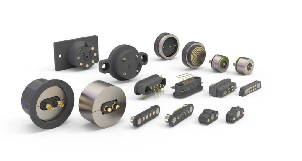 Magnetic pogo pin connectors