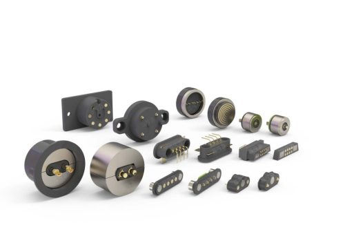 Magnetic pogo pin connectors