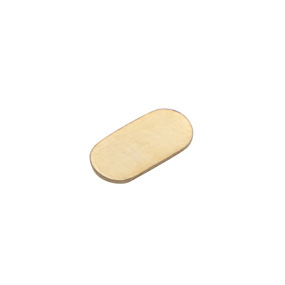 Customer Oval SMT Contact Pad, 2.00 x 1.00mm, 0.1mm thick (T+R)