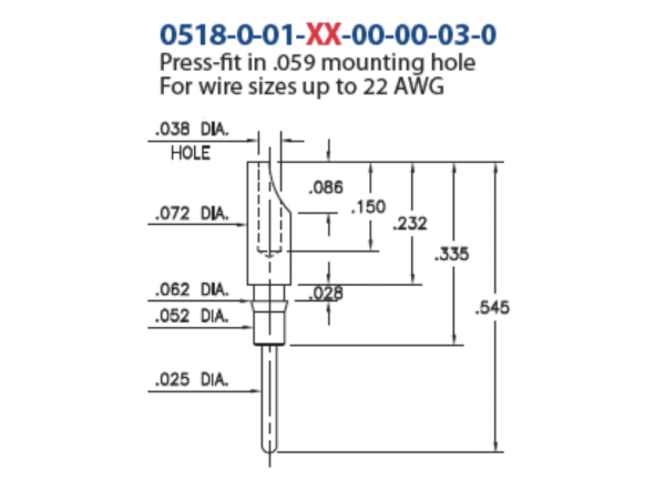 0518-Solder-Cup-Terminal-Pin
