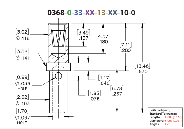 mill-max 0368-Drawing