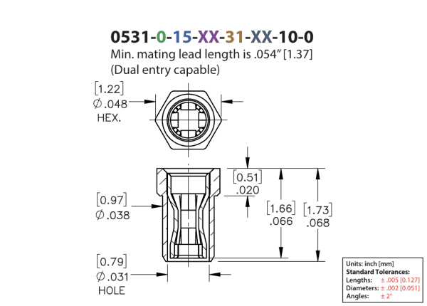 mill-max 0531 drawing
