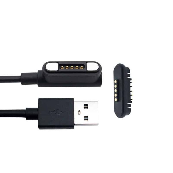 5-Pin-magnetic-pogo-pin-connector-with-usb-cable