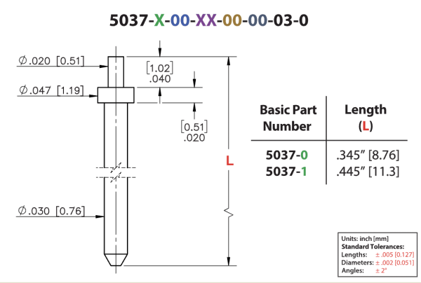 mill-max 5037 drawing