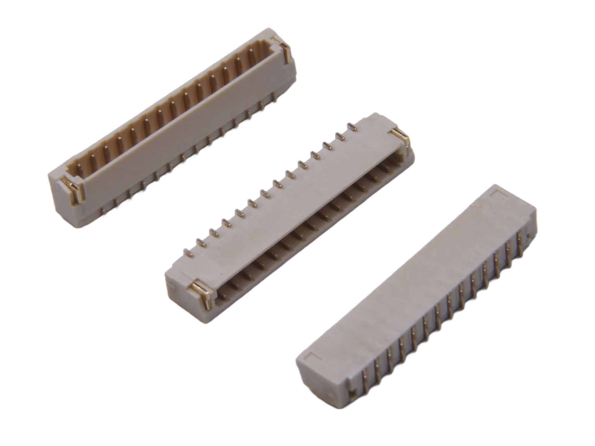 0.8mm 14-Pin Piercing Connector – 90° SMT Gold-Plated - Image 2
