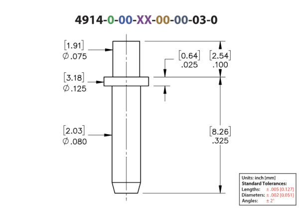 mill-max 4914 Drawing