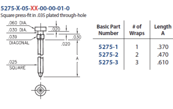 mill-max 5257-Drawing