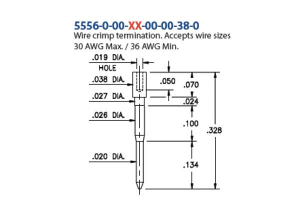 mill-max 5556 Drawing