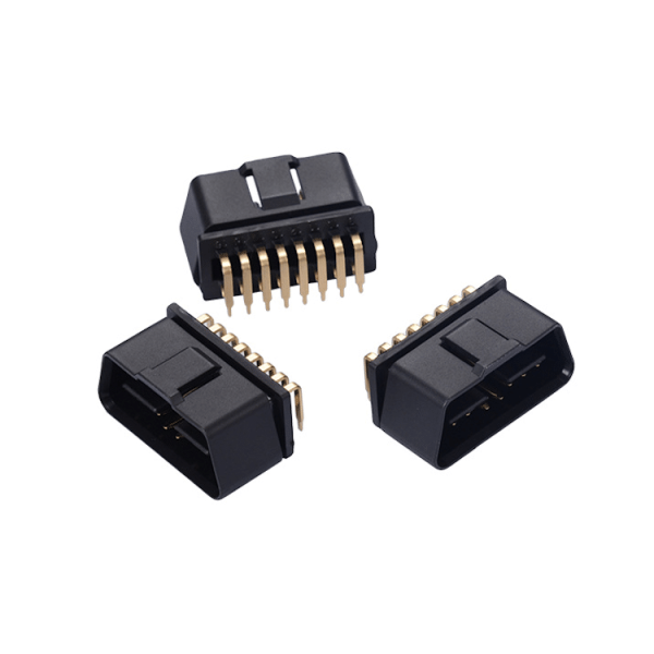 Gold Plated OBD2 Male Connector Housing for Automotive Diagnostics