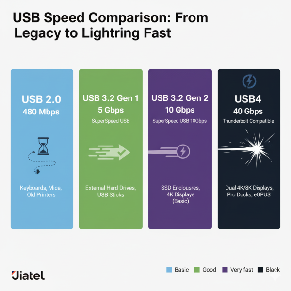 USB Speed Comparison From Legacy to Lightning Fast