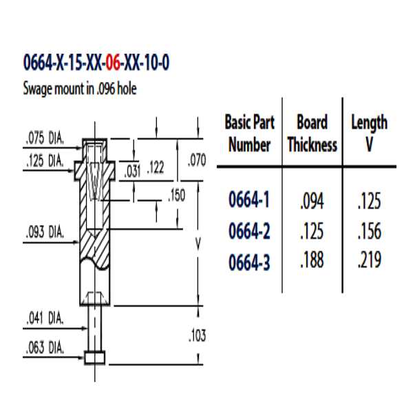 0664-Swage-Mount-Receptacle drawing