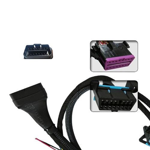 jiatel Universal OBD2 16-Pin Y-Splitter Harness with Mounting Bracket for GPS & Diagnostics